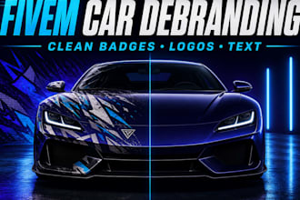 professionally debrand and clean your fivem vehicle textures