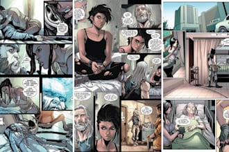 be your comic artist for comic book illustration graphic novel nsfw comic page