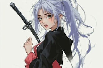 draw anime portrait with soft lighting and detail