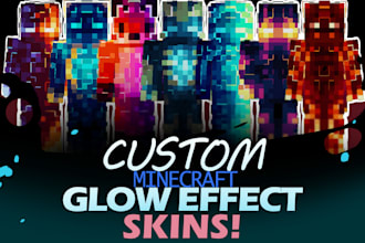 create a custom glow effect minecraft skin for you