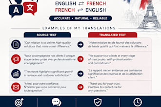 translate english to french and french to english