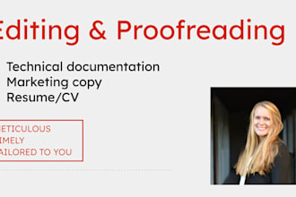 edit your technical content, resume, or application