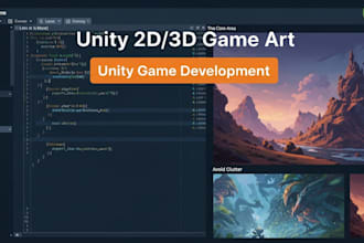 do unity 2d, unity 3d game art design, unity game development