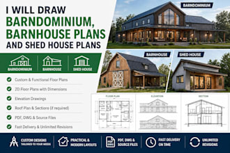 draw barndominium barnhouse plans and shed house plan floor plan