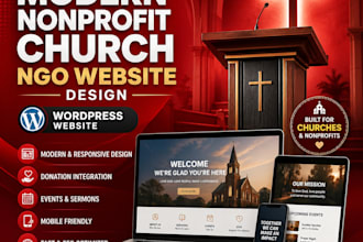 build modern nonprofit, church, ngo wordpress website