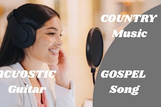 record heartfelt country song, acoustic guitar or worship for you