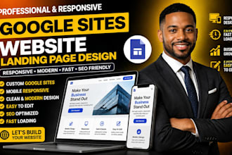 google sites website landing page design responsive business website