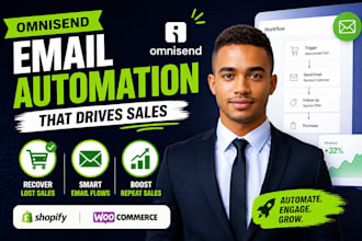 omnisend email automation ecommerce flows klaviyo alternative setup