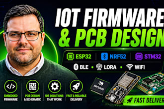 develop embedded firmware and pcb design for esp32, nrf52, stm32 arduino ble iot