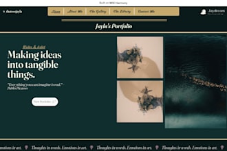 design a modern portfolio website for artists and creatives
