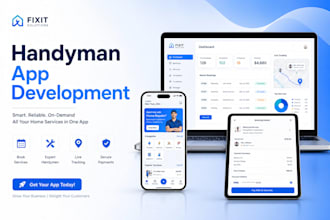 develop handyman app, on demand service app with adminpanel