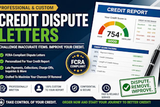 fix credit report, remove inquiries, late payment,