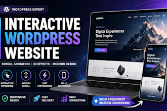 interactive wordpress website parallax scrolling and modern animation design