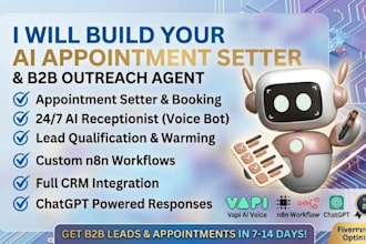 build ai appointment setter, n8n automation, chatgpt, vapi ai voice bot and CRM