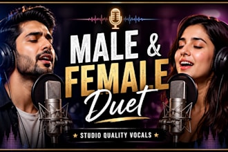 record professional male female duet harmonies and backing vocals