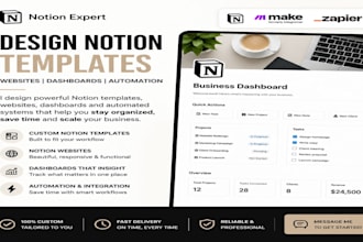 design notion template expert notion website dashboard automation