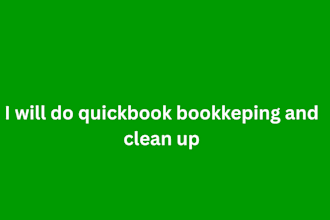 do quickbook bookkeping and clean up