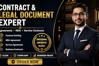 draft contract, agreement, nda, service agreement and legal documents