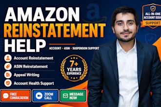 help with amazon reinstatement and appeal support
