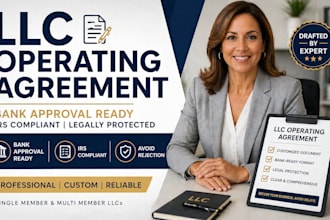 create your llc operating agreement for bank approval and irs complianc