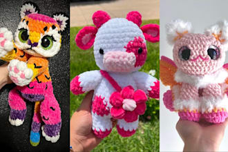 create handmade soft custom plush toy stuffed animals crochet kawaii plushie