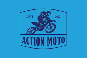 do design modern dirt bike vacation company logo