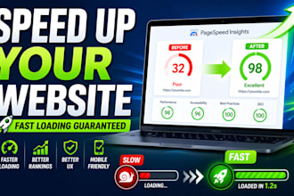 optimize shopify, wix, squarespace website speed and improve performance score