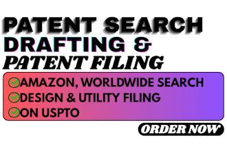 do patent search, patent drafting and patent filing