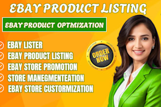 do ebay listing, ebay product listing  ebay SEO listing ebay lister