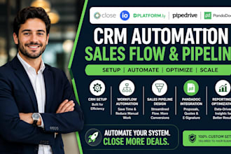 setup close io platformly crm automation sales flow pipeline pipedrive pandadoc