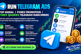 run telegram ads top signal, forex promotion, forex traders telegram subscribers