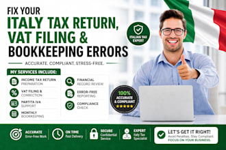 expert help to fix italy tax returns, vat filing and bookkeeping errors