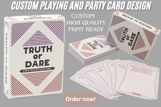 design party card game, drinking card game, couples card, adult card game design