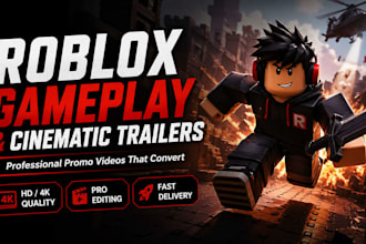 create cinematic trailer for your roblox game, create roblox video gameplay