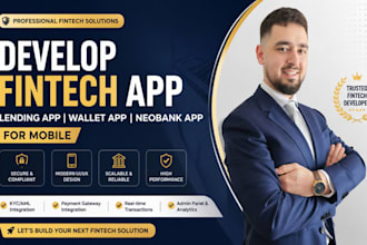 develop fintech app lending app wallet app neobank app for mobile