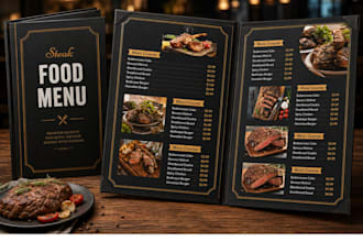 do food menu design, restaurant menu design, digital menu, animated menu board
