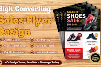 design a sales flyer, one pager, sell sheet, promotional flyer and event flyer