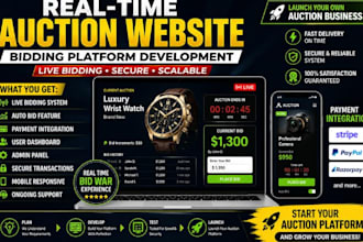 design auction website online bidding website multivendor website