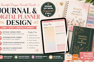 do journal design digital planner amazon kdp etsy digital planner kdp journal
