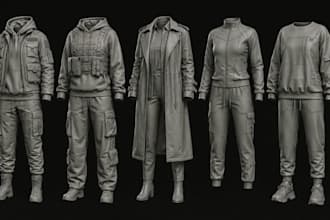 design texture and rig 3d clothing mesh fivem sims vrchat second life imvu peds