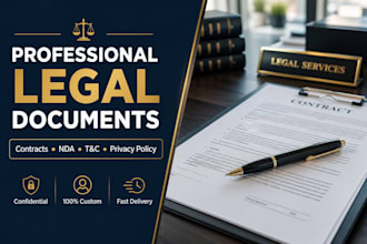draft contracts ndas, legal documents, terms and conditions and privacy policies