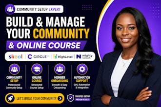 set up and manage your skool community online course ghl mighty network skool
