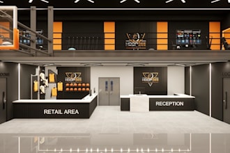 redesign 3d basketball court,sport complex, indoor court render,commercial space