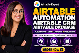 build airtable automation, airtable CRM, airtable database softr airtable expert