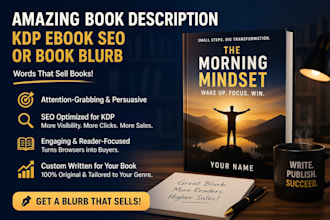 write an amazing book description kdp ebook SEO or book blurb