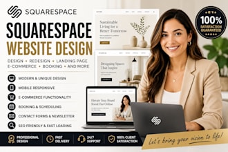 squarespace website design squarespace website redesign squarespace landing page