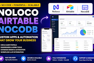 build noloco airtable nocodb app CRM client portal dashboard