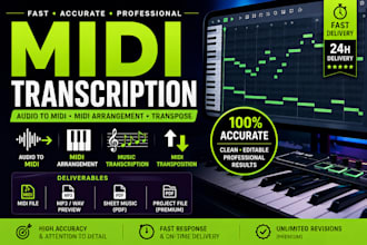 do accurate midi transcription and music transcription