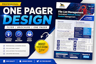 design modern one page flyer brochure for your business