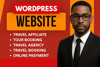 build wordpress travel agency website tour travel agency booking website